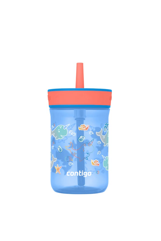 Kids’ Leighton Straw Tumbler with Spill-Proof Leak-Proof Lid, 14oz N9