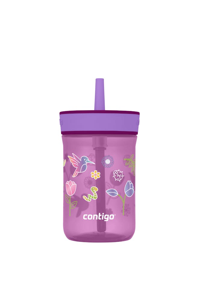 Kids’ Leighton Straw Tumbler with Spill-Proof Leak-Proof Lid, 14oz N9