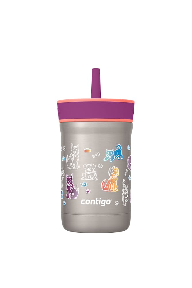 Kids Leighton Spill-Proof Stainless Steel Tumbler with Straw, 12oz H8