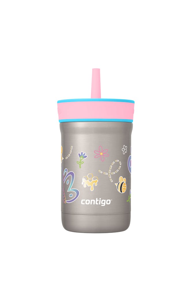 Kids Leighton Spill-Proof Stainless Steel Tumbler with Straw, 12oz H8